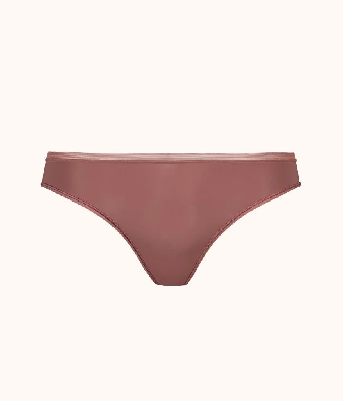 The No Show Thong: Umber