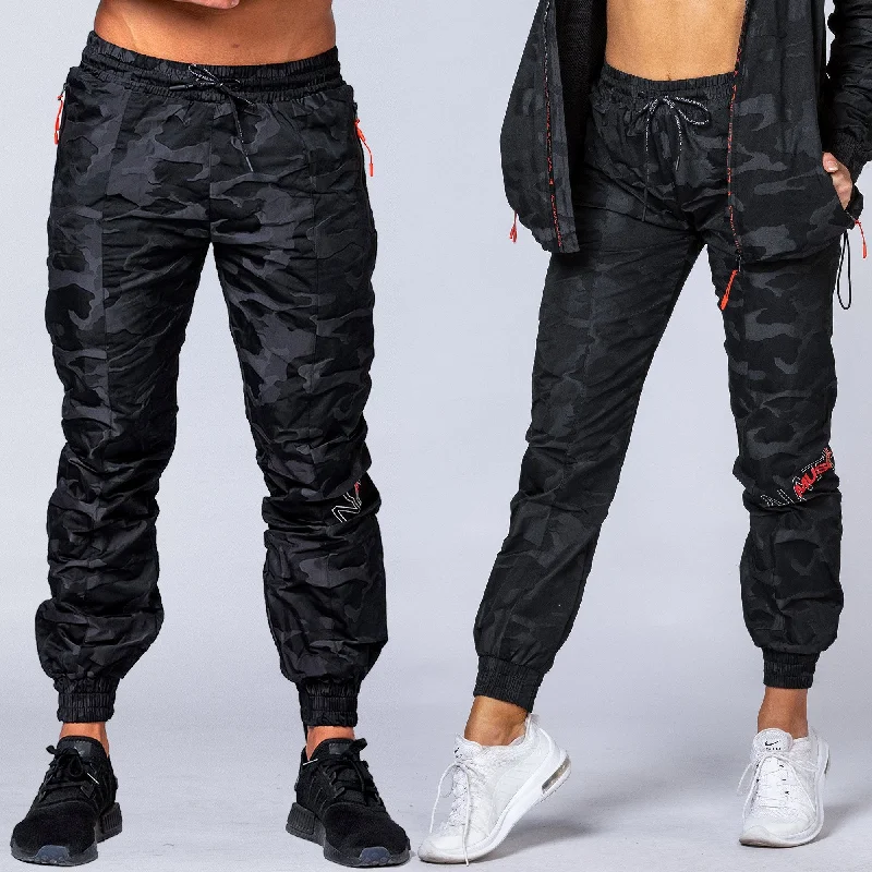 Unisex Tracksuit Pants - Black Camo