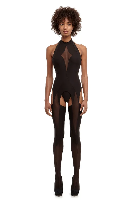 1605 / Axon Full Body Suspender Suit / Black