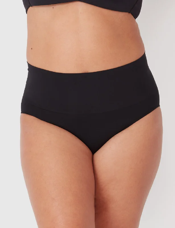 2 Pack Seamless Smoothies Full Brief - Black