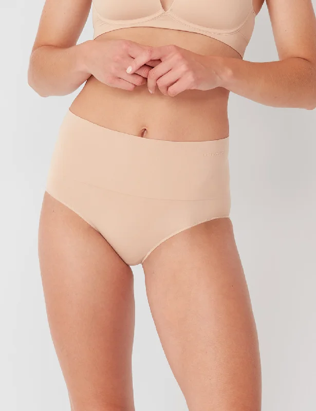 2 Pack Seamless Smoothies Full Brief - Rose Beige