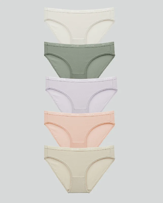 5PC Pack Panties - Vintage Allure Comfort Cotton Mini