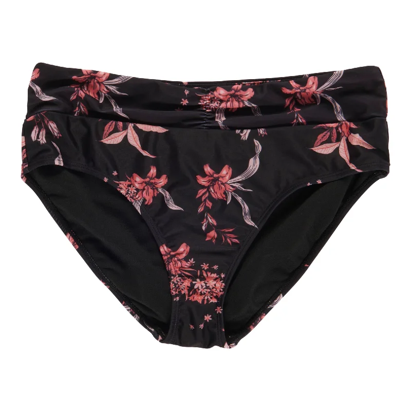 ACX Active Women's Coral Floral High Waisted Bikini Bottoms