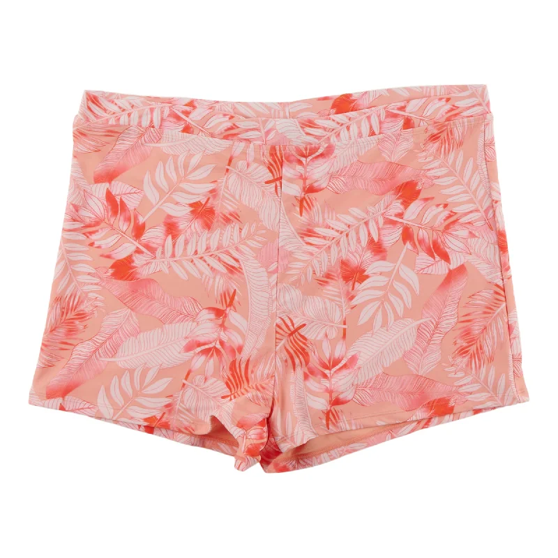 ACX Active Women's Plus Coral Leaf Swimwear Shorts