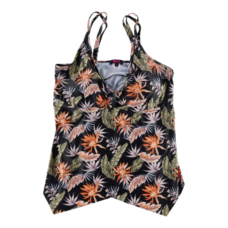 ACX Active Women's Plus Exotic Printed Tankini Top