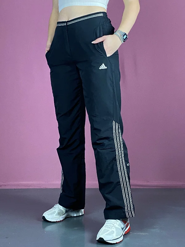 Adidas Vintage Women's Track Pants - XS Black Polyester