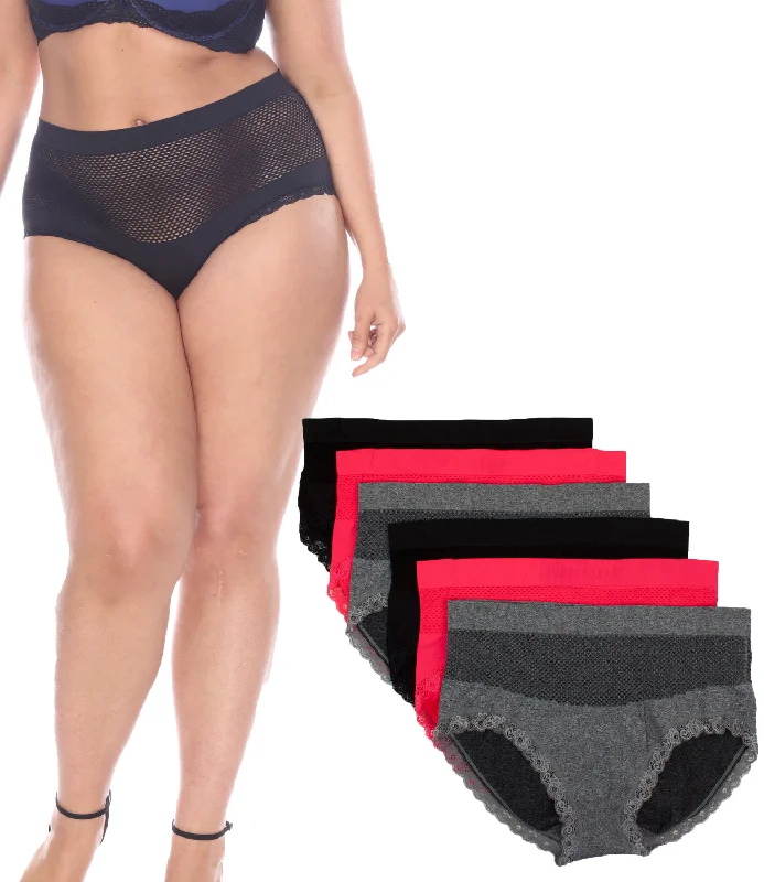 Fishnet Seamless Briefs(6 Pack)