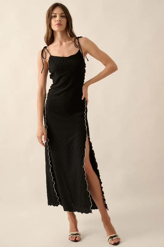 Beautiful Feeling Textured Knit Cami Maxi Dress