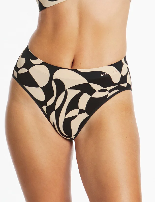 Bondi Bare Printed Hi Cut - Animetric Black