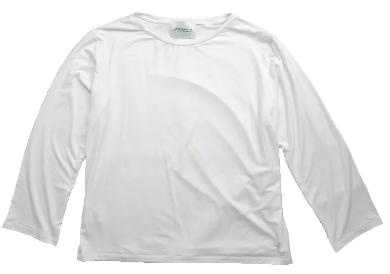 Boxy fit Organic LS Bamboo T-Shirt in White