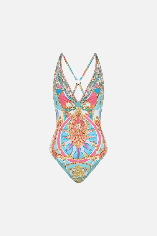 CAMILLA RING DETAIL PLUNGE ONE PIECE - SAIL AWAY WITH ME