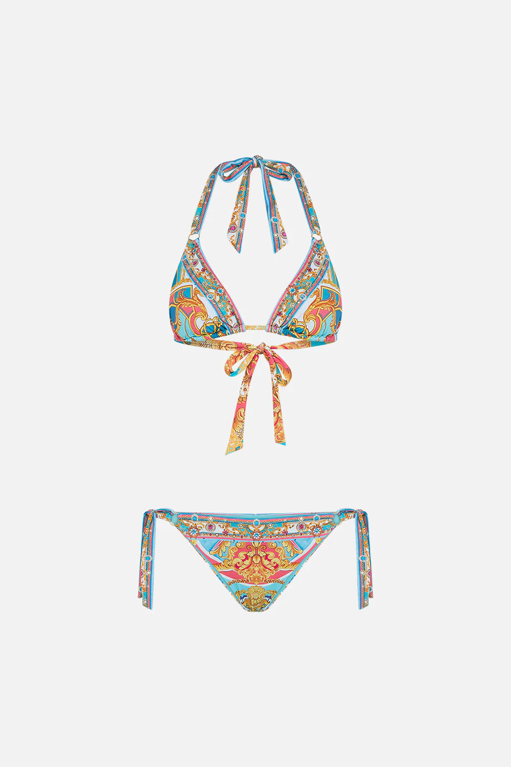 CAMILLA SOFT TIE TRI BIKINI WITH TRIMS - SAIL AWAY WITH ME