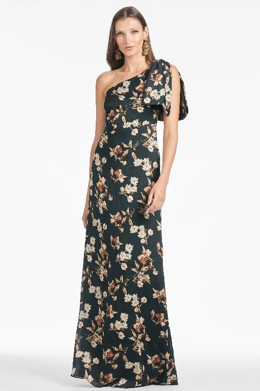 Chelsea Gown - Black Venetia Petal