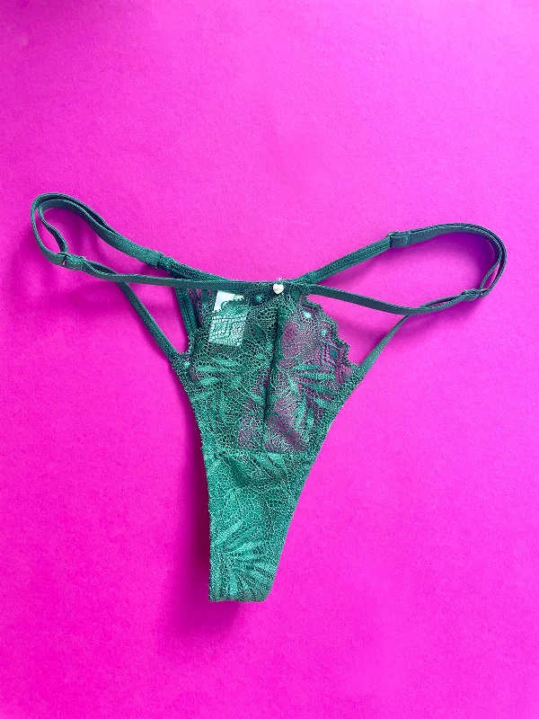 Clo: Selva Lace Adjustable Thong - Green