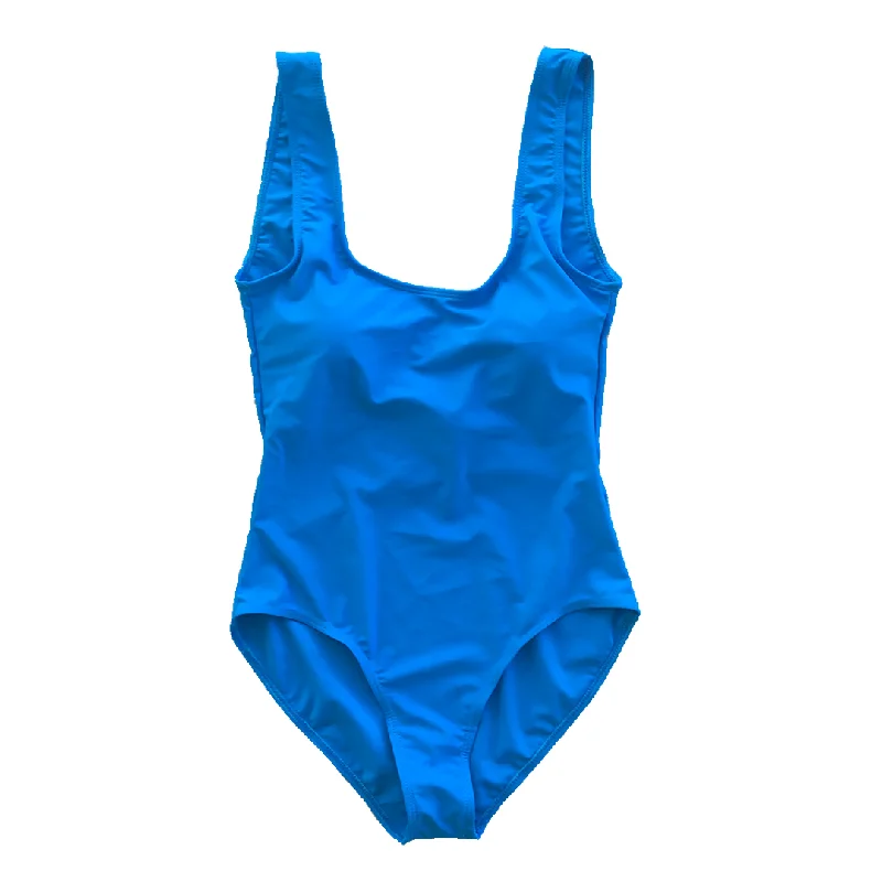 Blank Blue One Piece Swimsuit