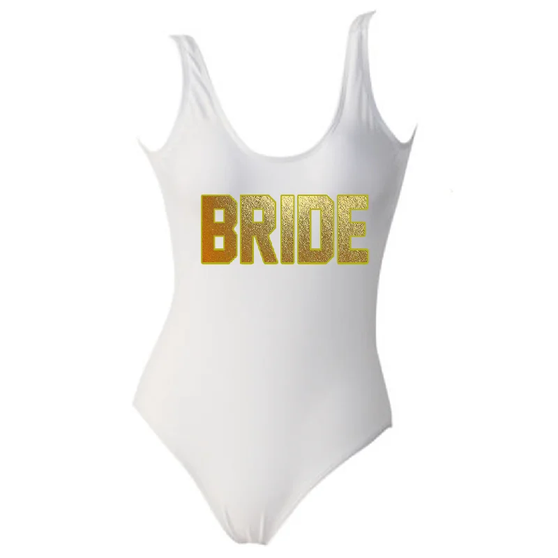 Bride White One Piece Monokini Swimsuit