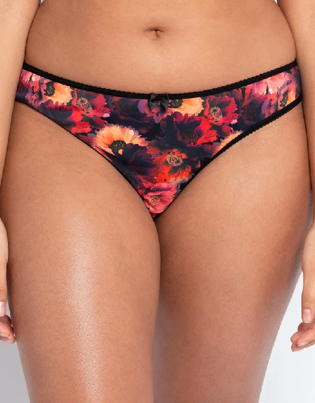 Curvy Kate Drama Queen Brazilian Brief Black Print