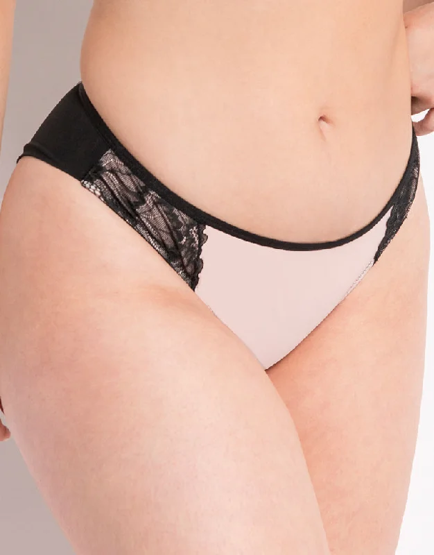 Curvy Kate Emboost Brazilian Brief Black/Pink