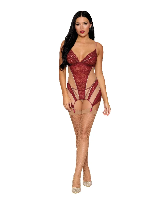 Dreamgirl Ultra Sheer Garter Slip & G-String