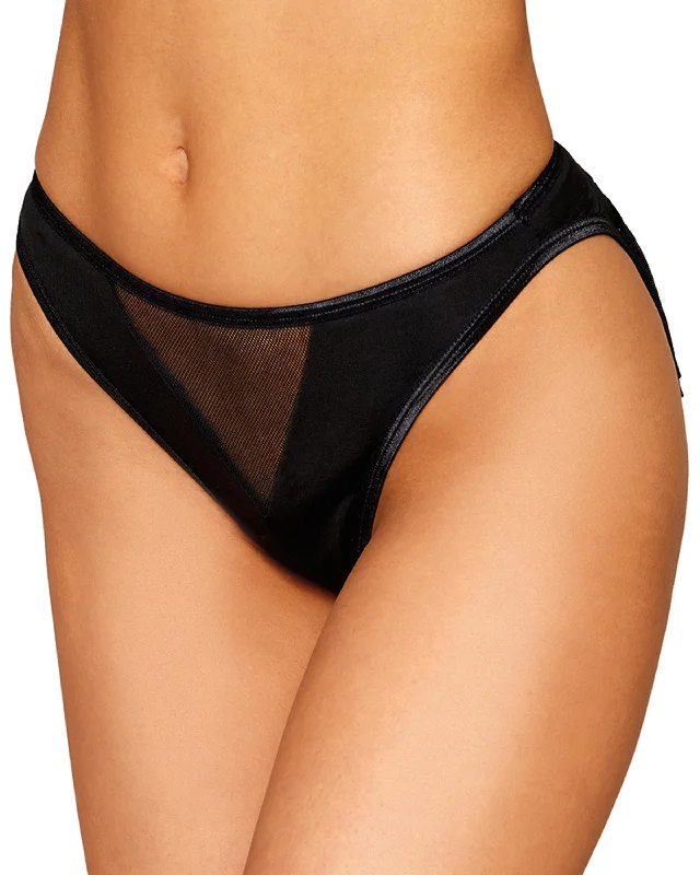 Dreamgirl Microfiber Heart-Back Panty with Fringe Detail