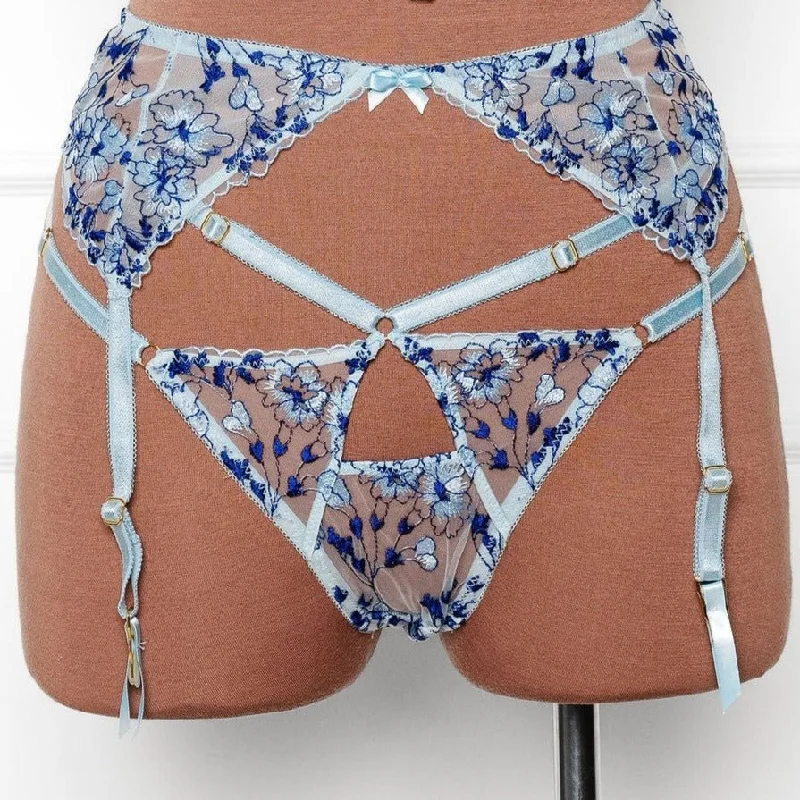 Embroidered Garter Belt