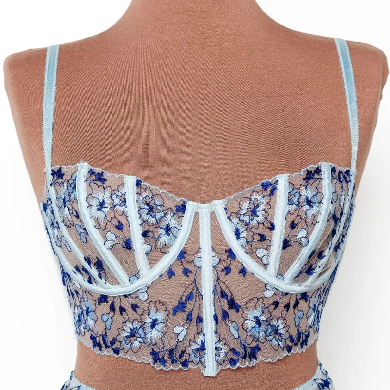 Embroidered Underwire Bustier