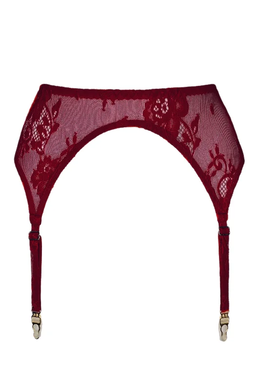 Etelle Bordeaux garter belt