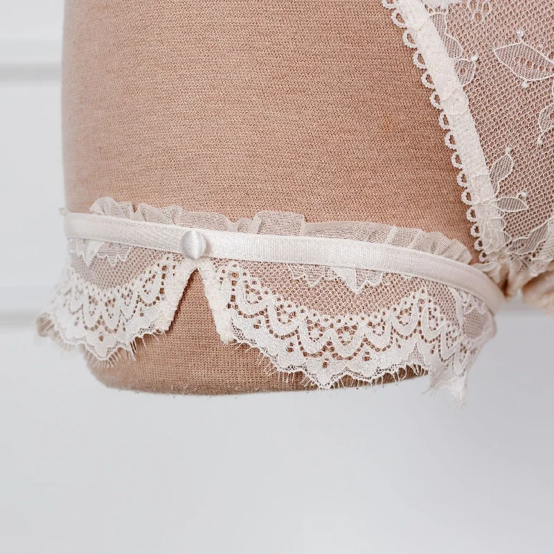 Eyelash Lace Leg Garter - Champagne