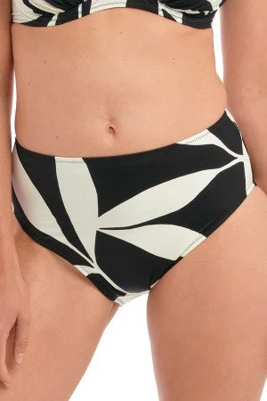 Fantasie Ile De Re Black + Cream Matching Full Bikini Brief