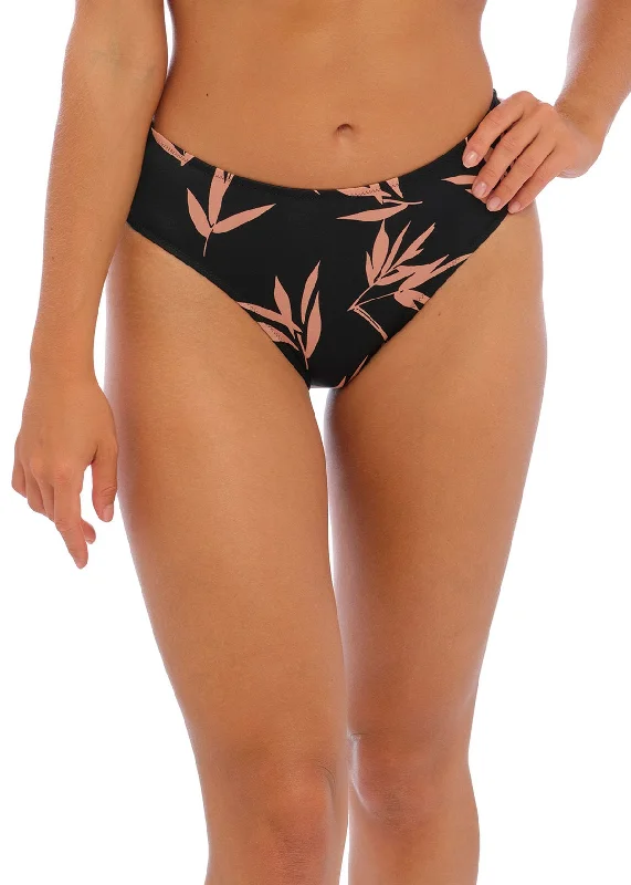 Fantasie Luna Bay Lacquered Black Matching Mid Rise Briefs