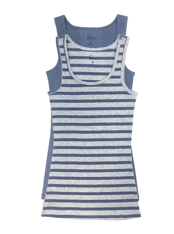 Denim Heather Stripe