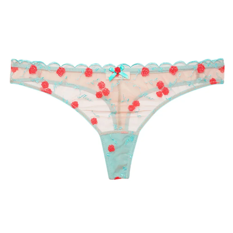 Fleur du Mal Roses and Vines Thong