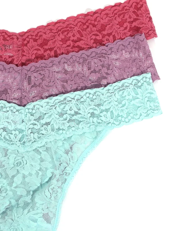 Hanky Panky: Lace Original Rise Thong - Fashion Colors