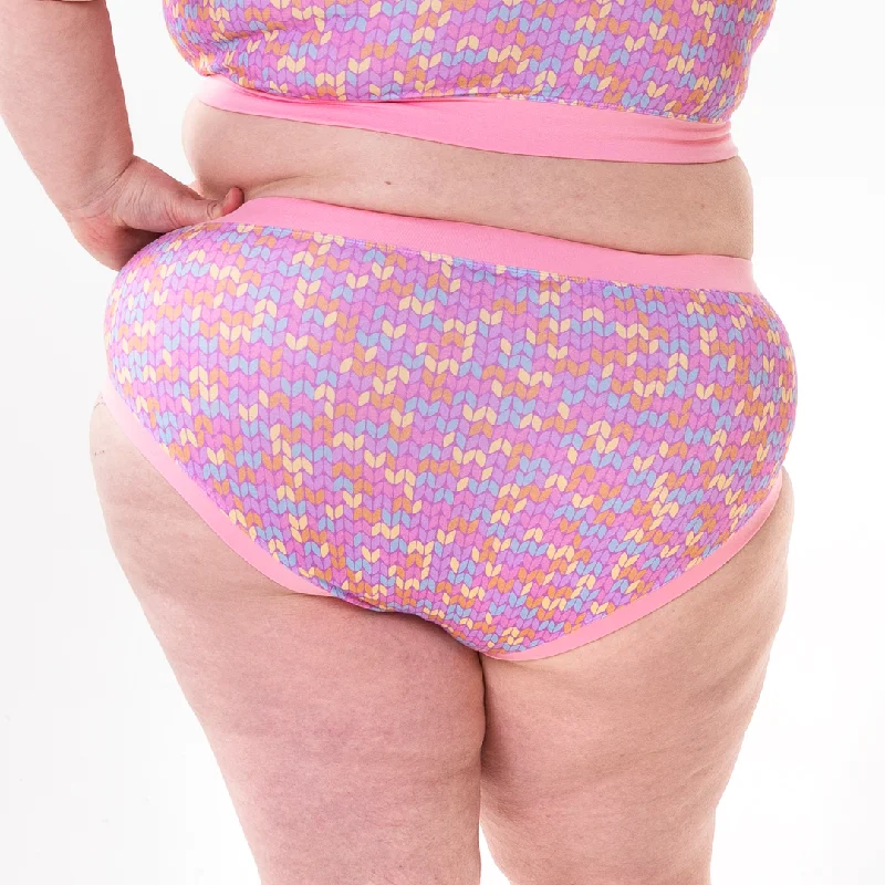 High Rise Briefs - Candy Knit