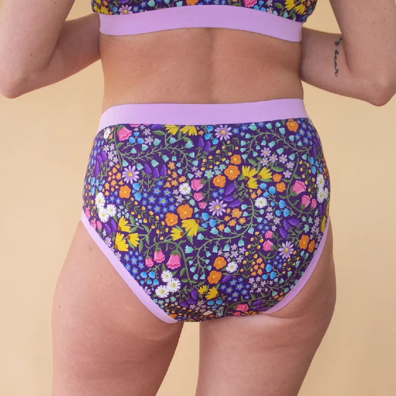 High Rise Briefs - Wildflowers