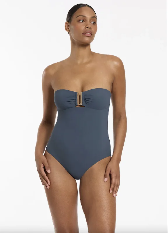 JETS JETSET BANDEAU ONE PIECE - STEEL BLUE