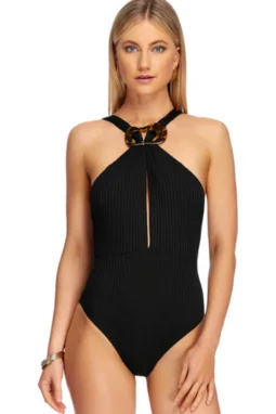 JETS HIGH NECK 1 PIECE 10662 - BLACK