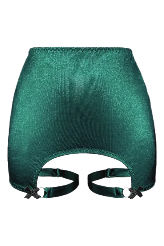 Joli Gloss emerald-black none-garter belt