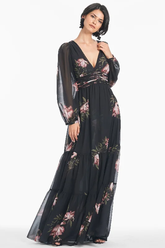 Jules Gown - Noir Blossom