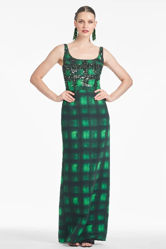 Lana Gown - Emerald Shibori