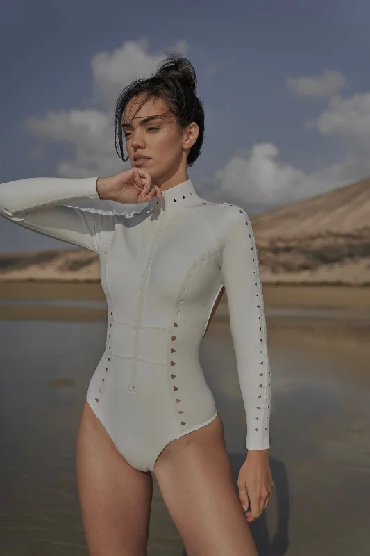 Long Sleeve Open Back Laser Cut Surfsuit