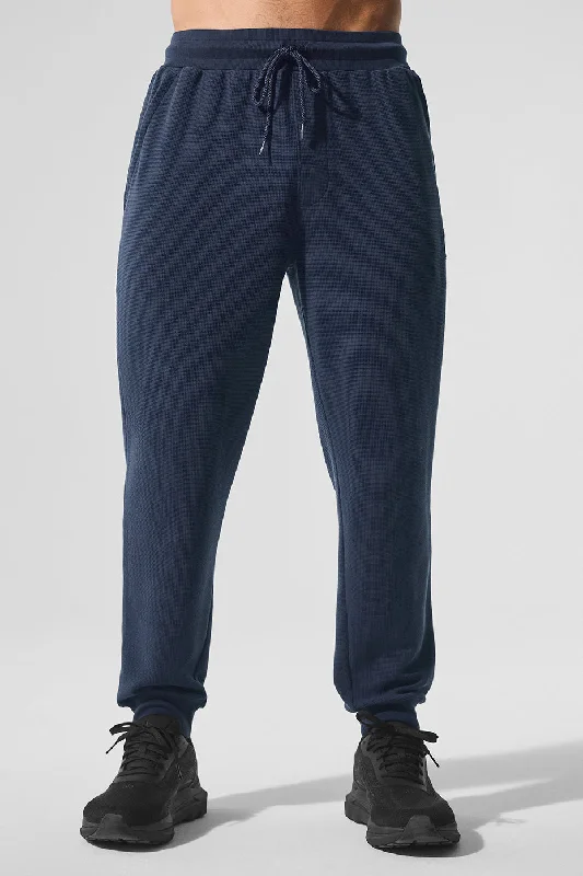 Micro Waffle Fast Break Jogger - Navy