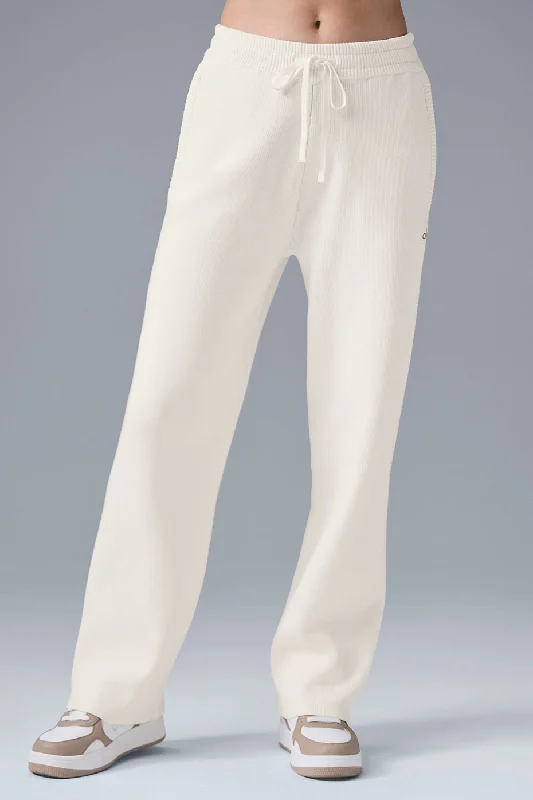 Scholar Straight Leg Sweatpant - Ivory