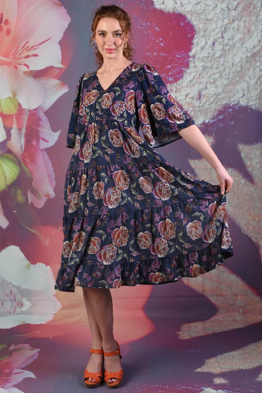 Magic Ari Dress - Navy Floral - SALE