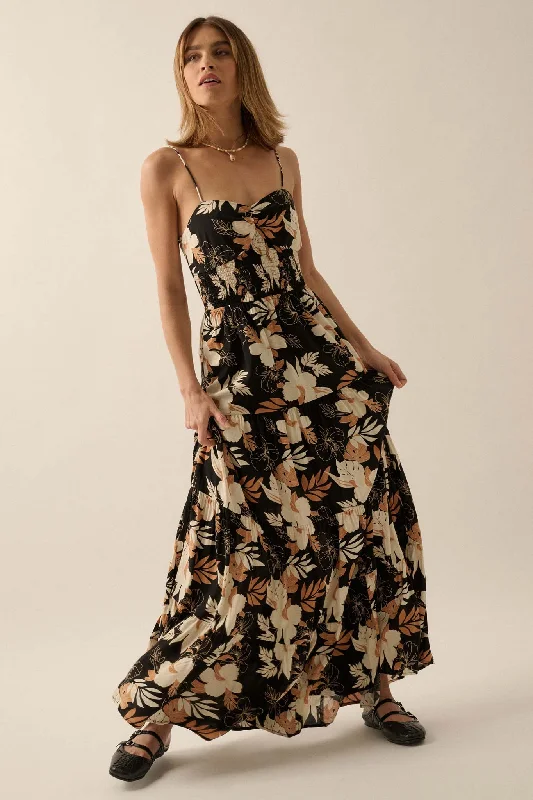 Miami Mama Floral Tiered Ruffle Maxi Sundress