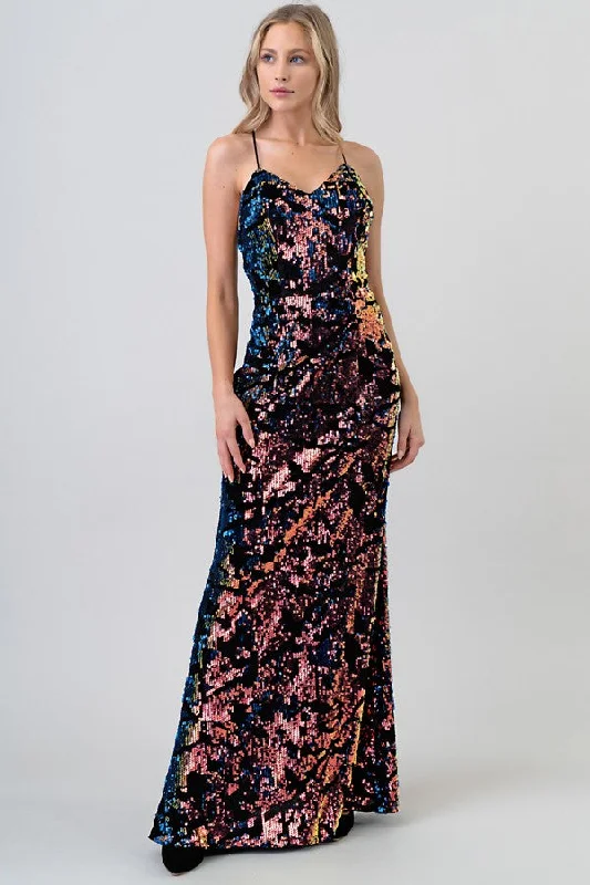 Minuet Sequin Party Gown