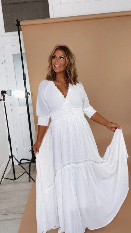 ECB Exclusive: Most Admired Maxi Dress , White