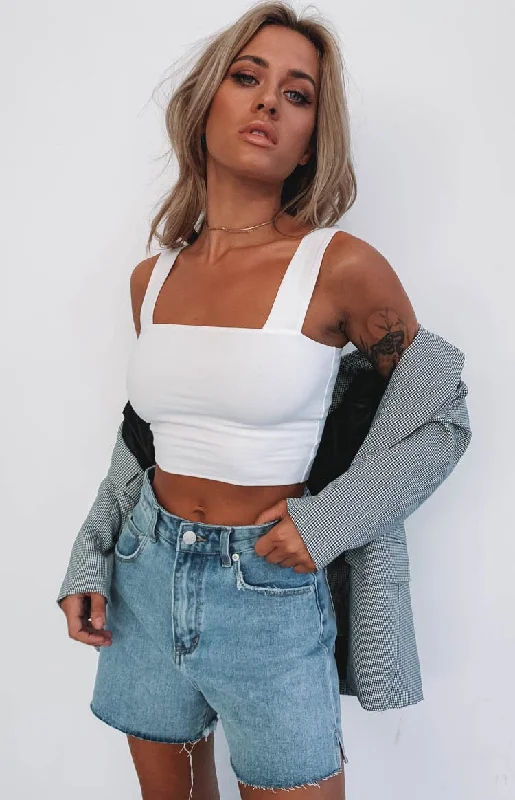 Nellie Crop White