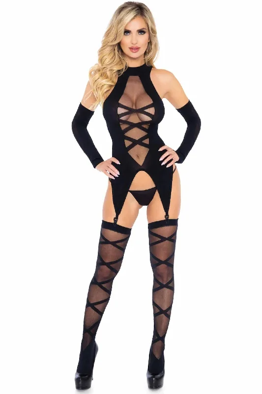 Opaque Illusion Camigarter Bodystocking