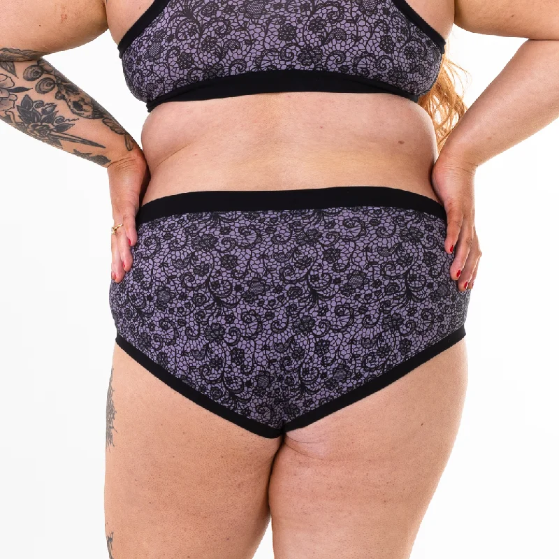 Mid Rise Briefs - Stormy Lace